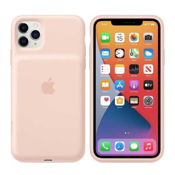 Apple 11 Pro Max Charging Pink Silicone Phone Case Protects & Charges Your Phone - Picture 1 of 12